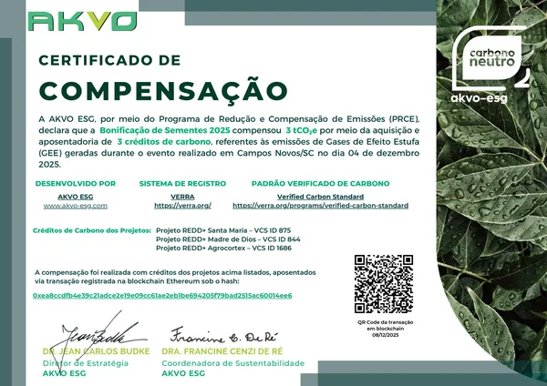 Bonificação de Sementes Copercampos 2025 é realizada como evento carbono neutro