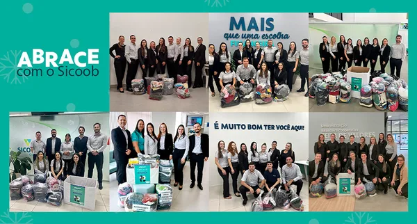 Campanha abrace com o Sicoob arrecada mais de 4 mil peças para doação
